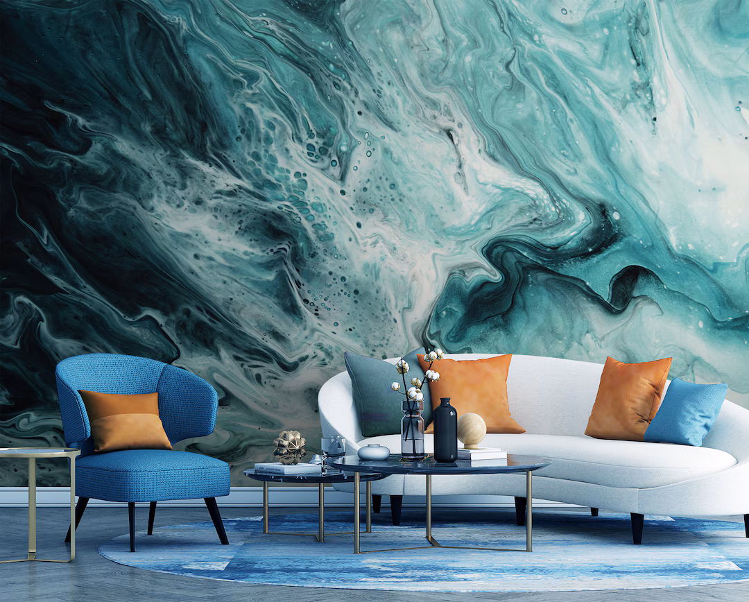 Marble finish painting